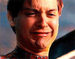 Spiderman triste GIF
