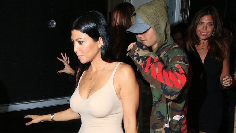 Foto: Justin Bieber y Kourtney Kardashian