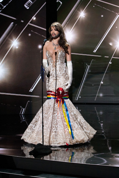 Amina Dagi, Miss Austria 2015 debuts her National Costume on stage at Planet Hollywood Resort & Casino Wednesday, December 16, 2015. The 2015 Miss Universe contestants are touring, filming, rehearsing and preparing to compete for the DIC Crown in Las Vegas. Tune in to the FOX telecast at 7:00 PM ET live/PT tape-delayed on Sunday, Dec. 20, from Planet Hollywood Resort & Casino in Las Vegas to see who will become Miss Universe 2015. HO/The Miss Universe Organization