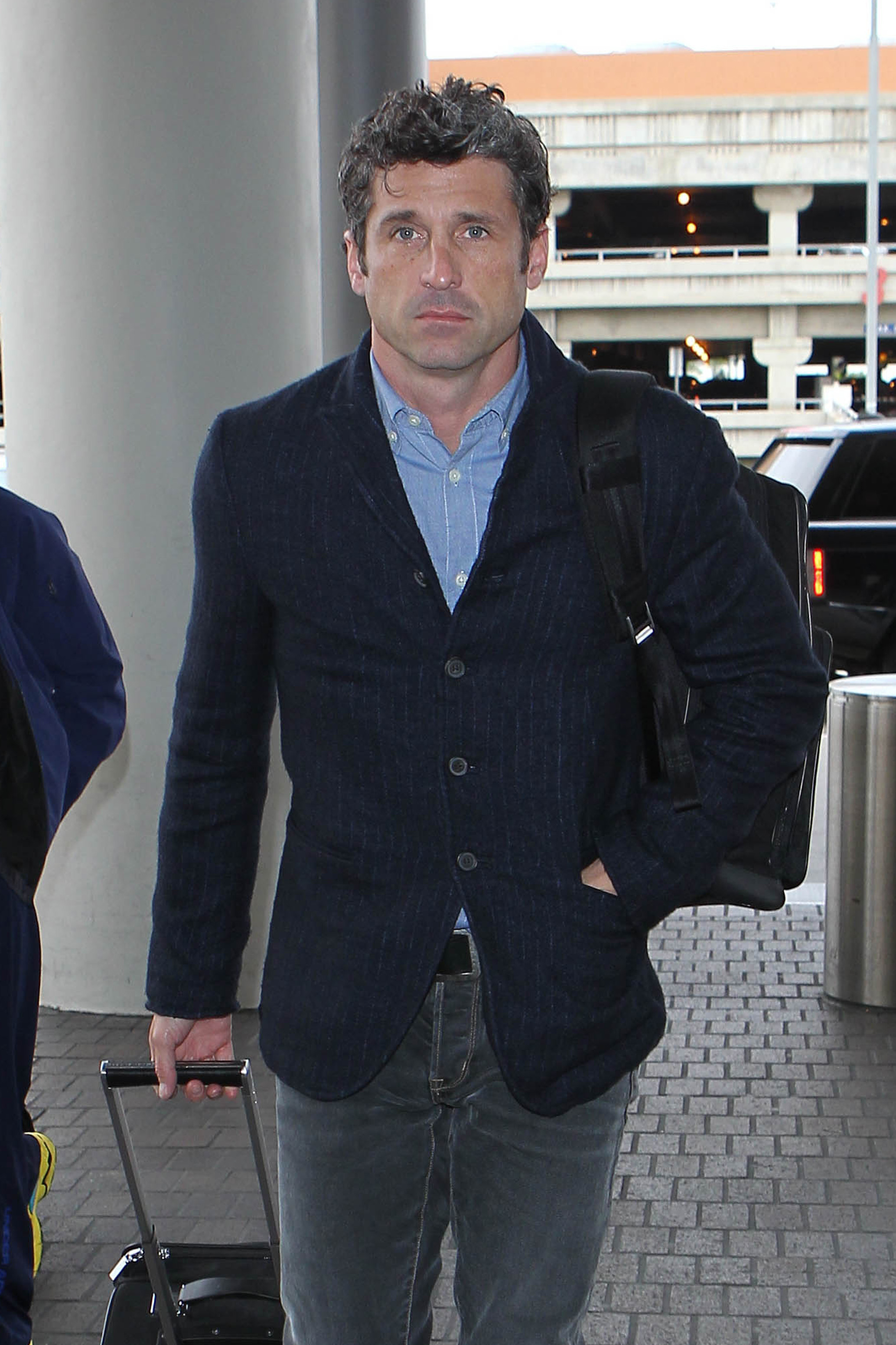 LOS ANGELES, CA - DECEMBER 11: Patrick Dempsey seen at LAX on December 11, 2014 in Los Angeles, California.  (Photo by GVK/Bauer-Griffin/GC Images)