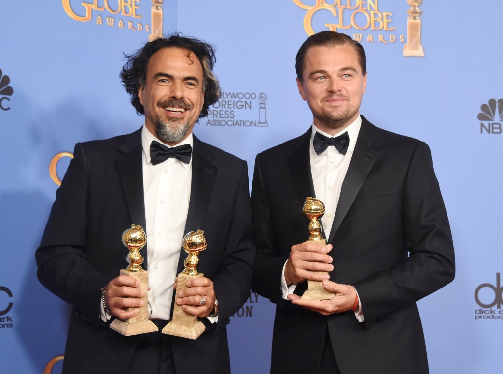 Alejandro González Iñárritu y Leonardo DiCaprio 