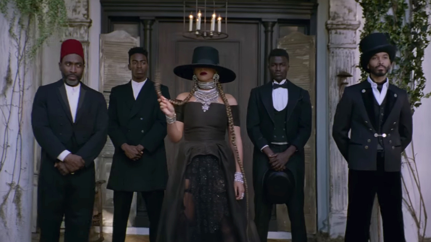 Beyoncé, in a scene from the video for "Formation