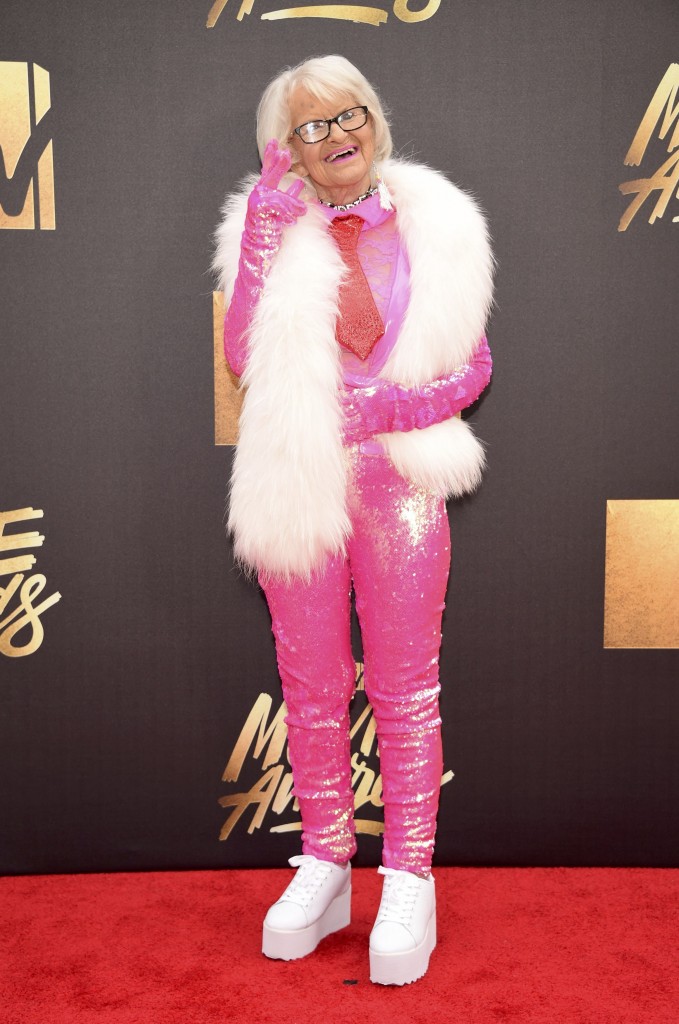 Internet personality Baddiewinkle arrives at the 2016 MTV Movie Awards in Burbank, California April 9, 2016. REUTERS/Phil McCarten
