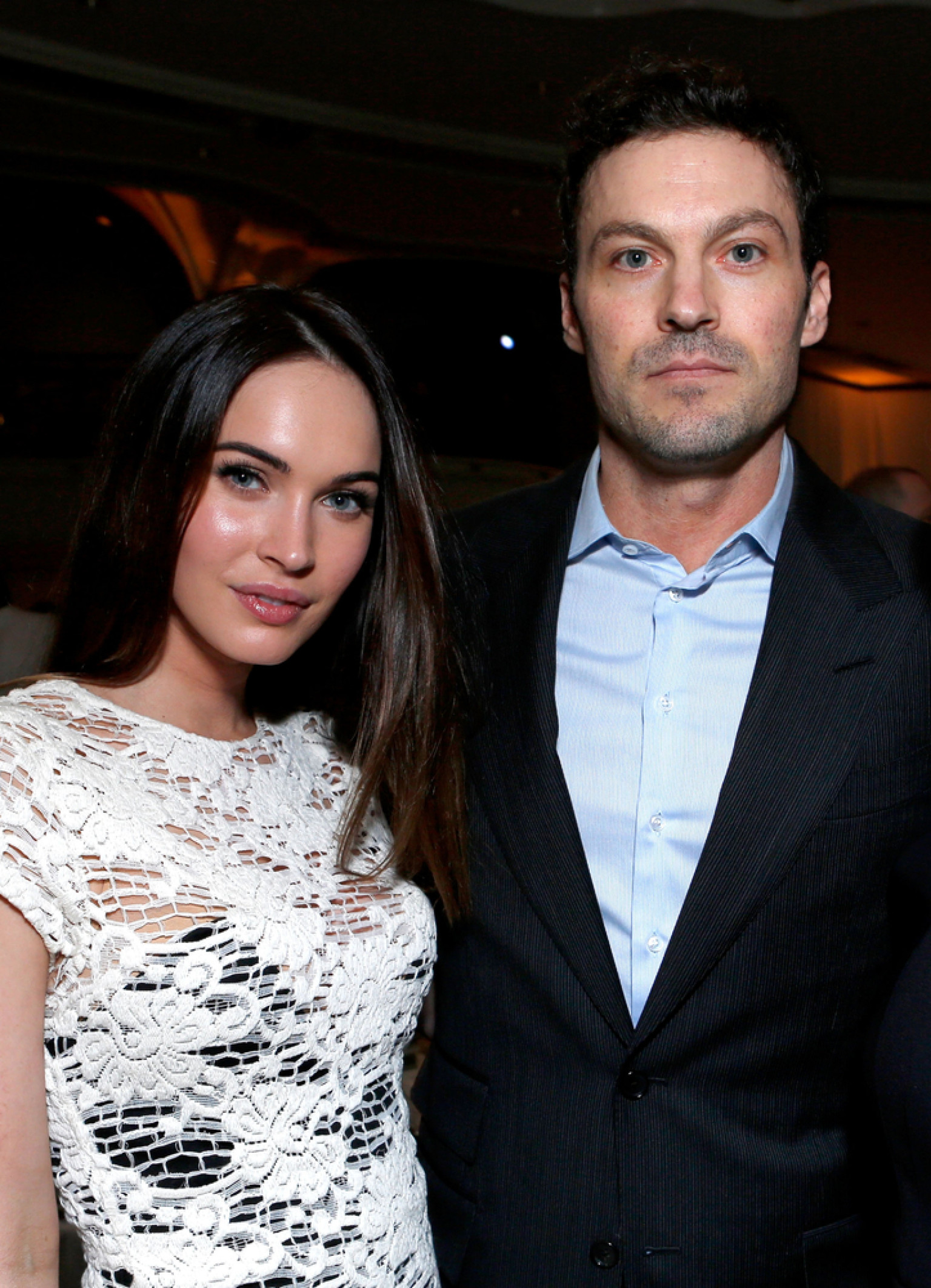 BEVERLY HILLS, CA - DECEMBER 07: (L-R) Actors Megan Fox and Brian Austin Green attend the 7th Annual March of Dimes Celebration of Babies, a Hollywood Luncheon, at the Beverly Hills Hotel on December 7, 2012 in Beverly Hills, California. (Photo by Alexandra Wyman/Getty Images For March Of Dimes)