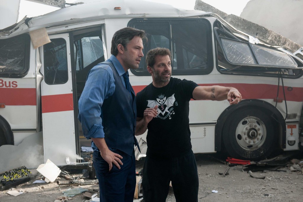 Zack Snyder junto a Affleck en las grabaciones de "Dawn Of Justice"