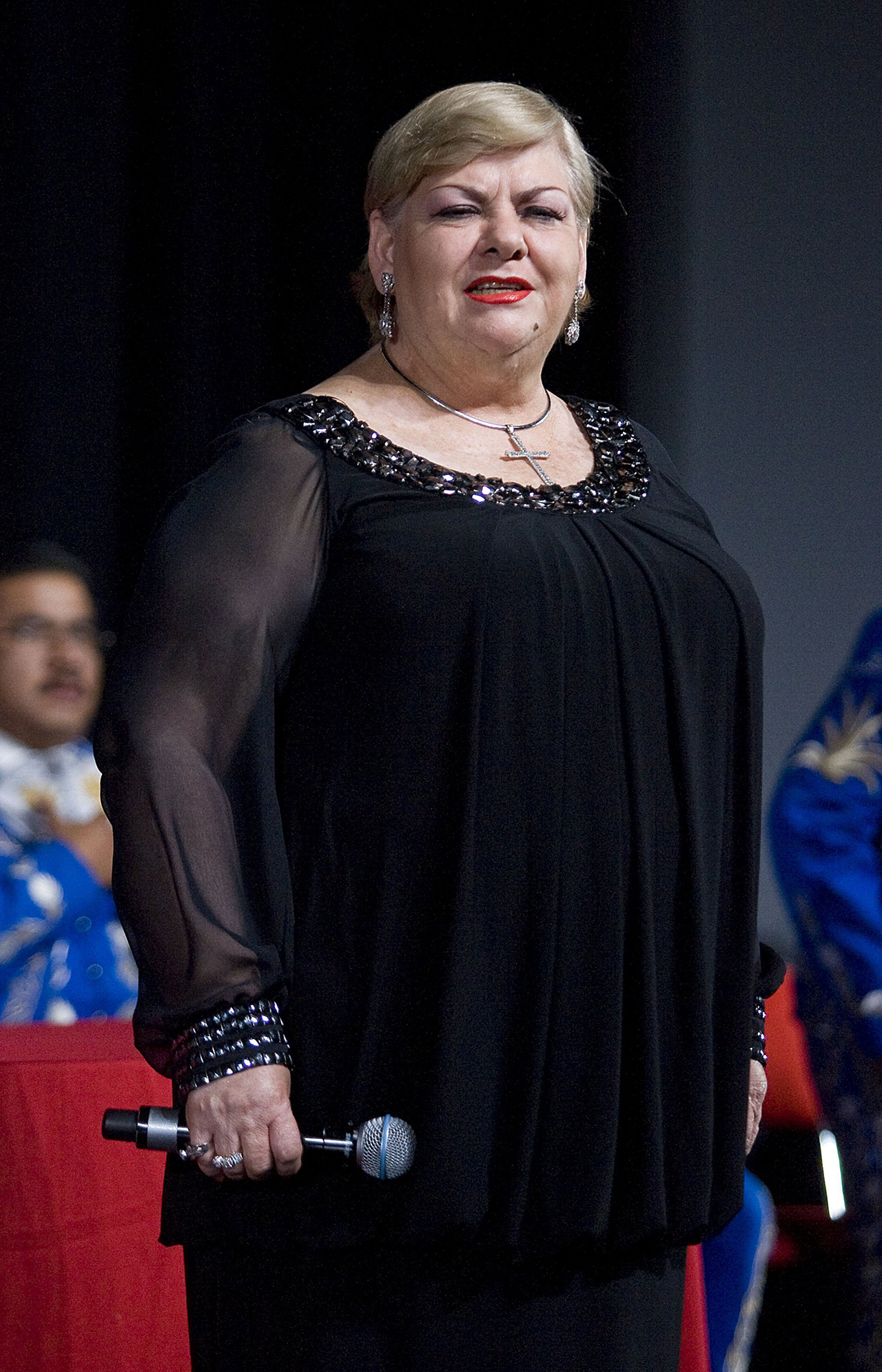 MEXICO CITY, MEXICO - NOVEMBER 24: Press conference with Mexican singer Paquita la del Barrio at the Teatro Blanquita on 24 november, 2011 in Mexico City, Mexico. (Photo by Angel Delgado/Clasos.com/LatinContent/Getty Images)
