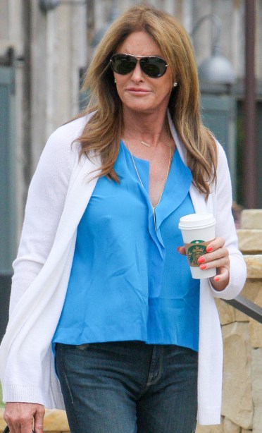 *EXCLUSIVE* Malibu, CA - *EXCLUSIVE* Malibu, CA - Caitlyn Jenner grabs some groceries and a cup of joe to go at her favorite Malibu market. The famous Reality TV Star chatted with a few friends and even took a selfie, before heading home. She wore a blue blouse with a white cardigan on top, dark jeans and strap sandals. AKM-GSI May 31, 2016 To License These Photos, Please Contact : Maria Buda (917) 242-1505 mbuda@akmgsi.com sales@akmgsi.com or Mark Satter (317) 691-9592 msatter@akmgsi.com sales@akmgsi.com AKM-GSI 31 MAY 2016 To License These Photos, Please Contact : Maria Buda (917) 242-1505 mbuda@akmgsi.com or Mark Satter (317) 691-9592 msatter@akmgsi.com sales@akmgsi.com