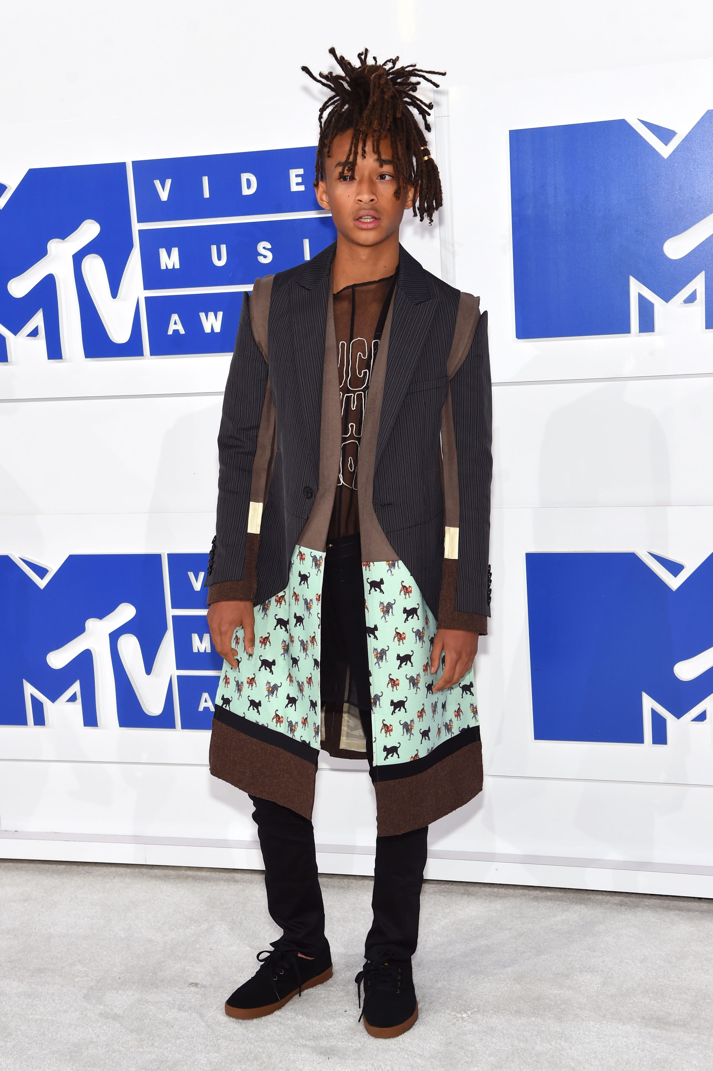 NEW YORK, NY - AUGUST 28: Jaden Smith attends the 2016 MTV Video Music Awards at Madison Square Garden on August 28, 2016 in New York City. Jamie McCarthy/Getty Images/AFP