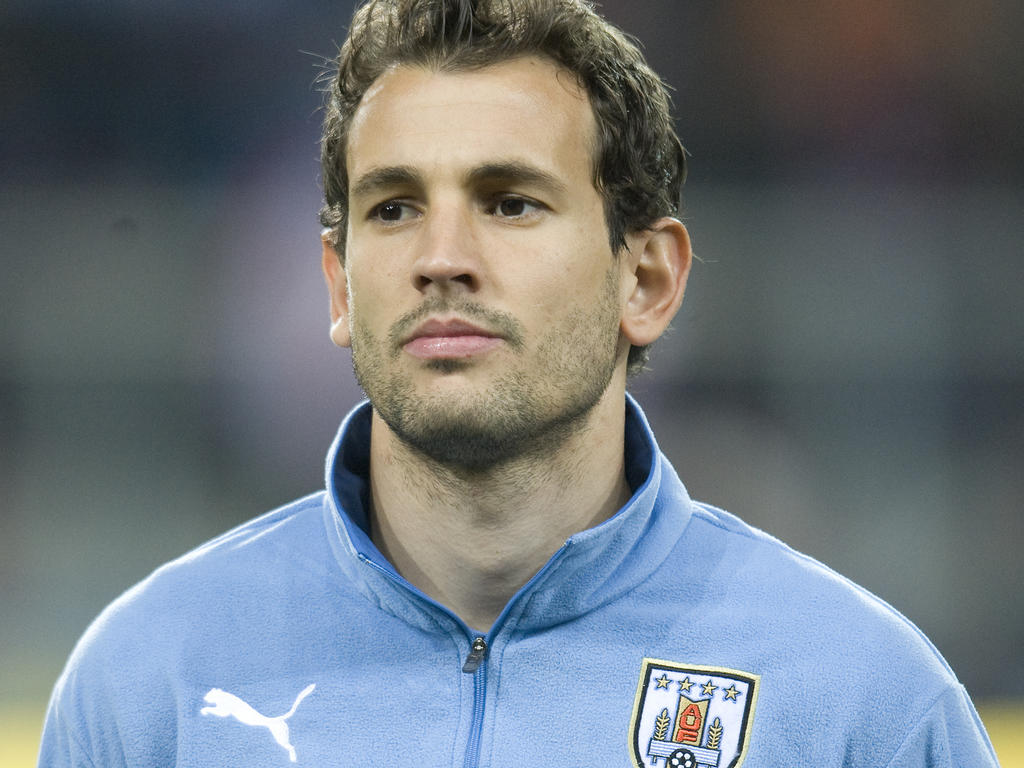 KLAGENFURT, AUSTRIA - MARCH 05: Cristhian Stuani of Uruguay during the international friendly match between Austria and Uruguay at Woerthersee stadium on March 5, 2014 in Klagenfurt, Austria. (Photo by Winnie Pessentheiner/Getty Images)