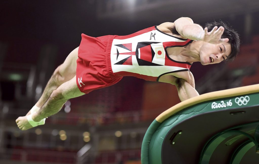 Rio Olympics - Rio Olympic Arena - Rio de Janeiro, Brazil - 03/08/2016. Japan's Kohei Uchimura trains. REUTERS/Dylan Martinez FOR EDITORIAL USE ONLY. NOT FOR SALE FOR MARKETING OR ADVERTISING CAMPAIGNS.