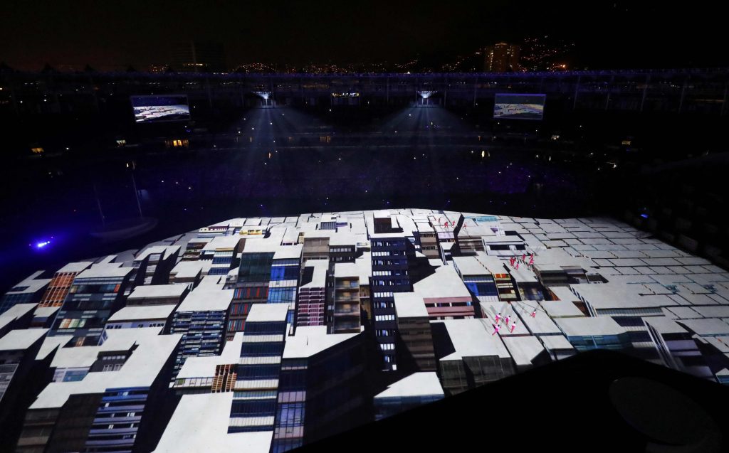 2016 Rio Olympics - Opening ceremony - Maracana - Rio de Janeiro, Brazil - 05/08/2016. Performers take part in the opening ceremony. REUTERS/Fabrizio Bensch FOR EDITORIAL USE ONLY. NOT FOR SALE FOR MARKETING OR ADVERTISING CAMPAIGNS.
