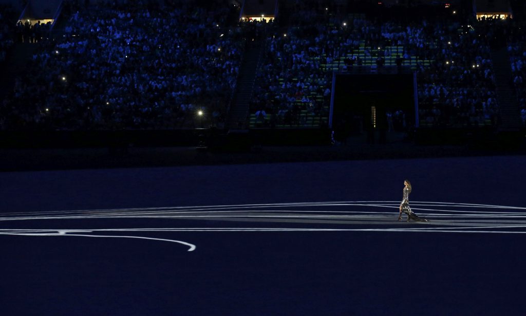 2016 Rio Olympics - Opening ceremony - Maracana - Rio de Janeiro, Brazil - 05/08/2016. Brazilian top model Gisele Bundchen takes part in the opening ceremony. REUTERS/Andrew Boyers FOR EDITORIAL USE ONLY. NOT FOR SALE FOR MARKETING OR ADVERTISING CAMPAIGNS.