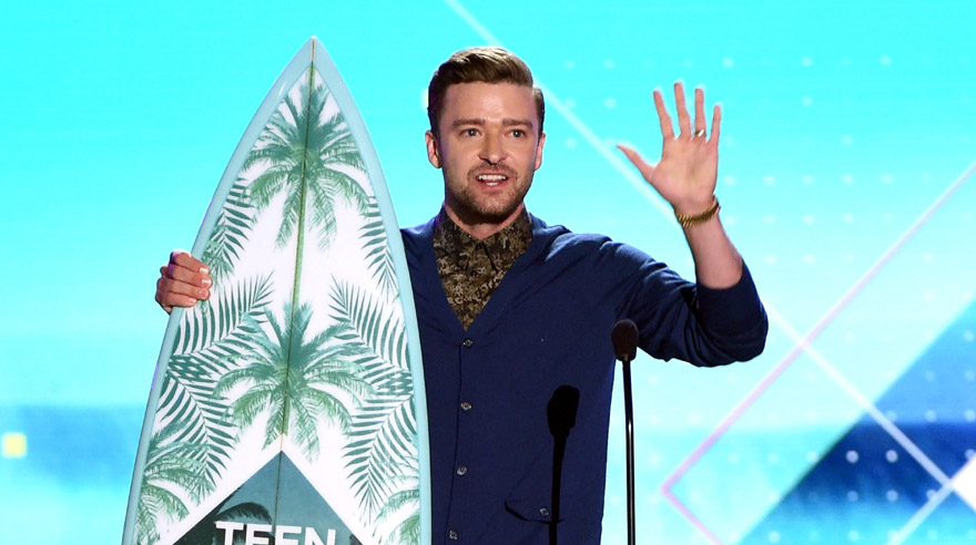 INGLEWOOD, CA - JULY 31: Honoree Justin Timberlake accepts the Decade Award onstage during Teen Choice Awards 2016 at The Forum on July 31, 2016 in Inglewood, California.   Kevin Winter/Getty Images/AFP == FOR NEWSPAPERS, INTERNET, TELCOS & TELEVISION USE ONLY ==