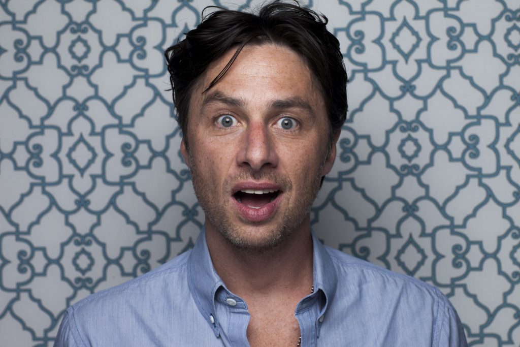PARK CITY, UT -- JANUARY 18, 2014--Director Zach Braff, with the film, "Wish I Was Here," photographed in the L.A. Times photo & video studio at the 2014 Sundance Film Festival, Jan. 18, 2014. (Jay L. Clendenin / Los Angeles Times)
