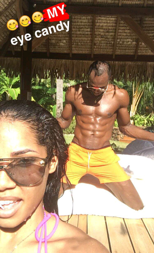 Usain Bolt new fiancé Kasi Bennett on holiday