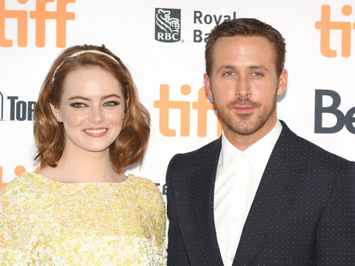 TORONTO, ON - SEPTEMBER 12: Emma Stone and Ryan Gosling attend the 'La La Land' Premiere during the 2016 Toronto International Film Festival at Princess of Wales Theatre on September 12, 2016 in Toronto, Canada. (Photo by Walter McBride/FilmMagic)