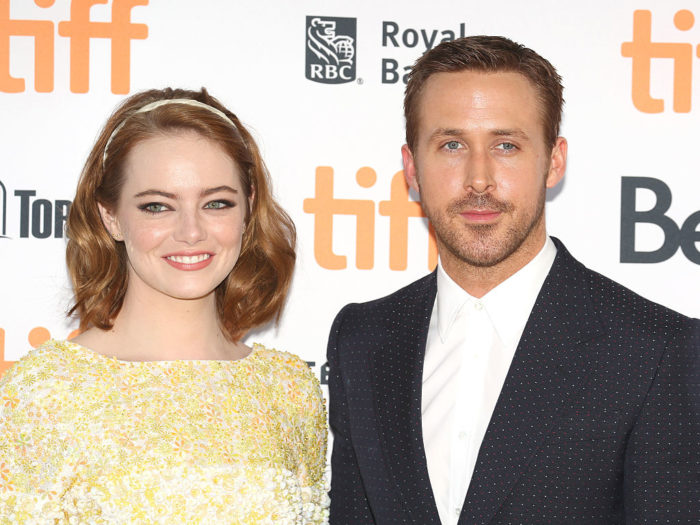 TORONTO, ON - SEPTEMBER 12:  Emma Stone and Ryan Gosling attend the 'La La Land' Premiere during the 2016 Toronto International Film Festival at Princess of Wales Theatre on September 12, 2016 in Toronto, Canada.  (Photo by Walter McBride/FilmMagic)