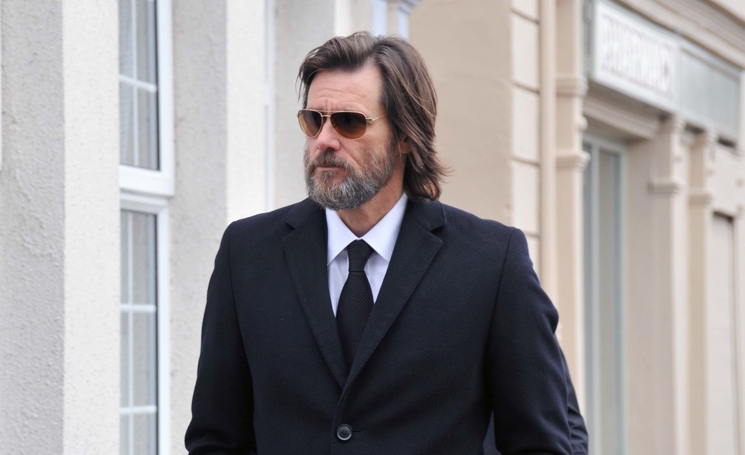 Funeral mass of Cathriona White takes place in Our Lady of Fatima Church in Cappawhite, Co. Tipperary. Her coffin was carried by ex-boyfriend Jim Carrey and others. Featuring: Jim Carrey Where: Cappawhite, Tipperary, Ireland When: 10 Oct 2015 Credit: WENN.com **Not available for publication in Irish Tabloids, Irish magazines. Not available for evoke.ie.**