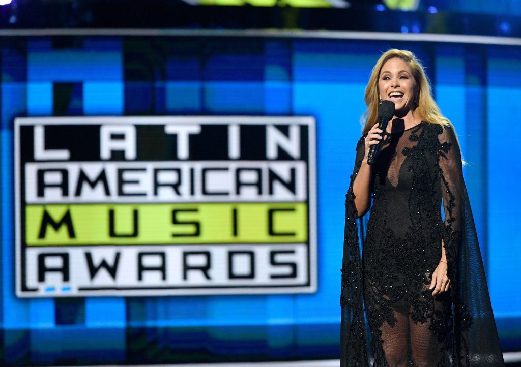 HOLLYWOOD, CA - OCTOBER 06: Host Lucero speaks onstage during the 2016 Latin American Music Awards at Dolby Theatre on October 6, 2016 in Hollywood, California. Mike Windle/Getty Images/AFP