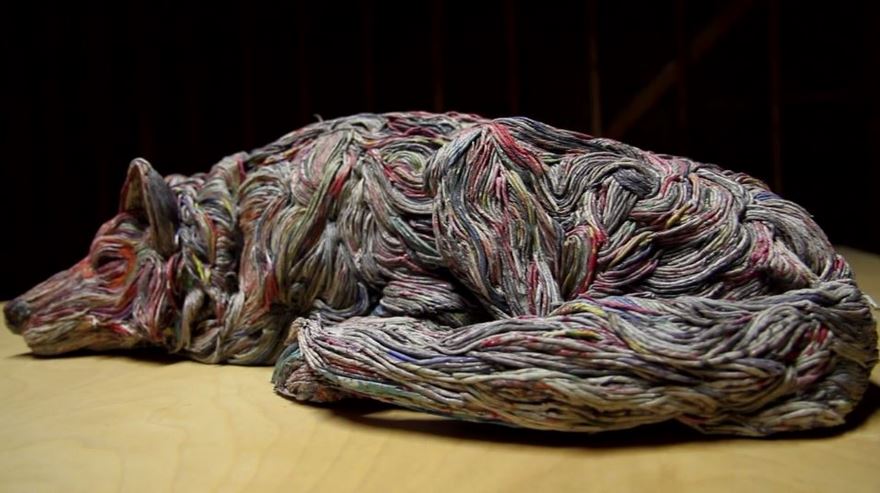 rolled-newspaper-animal-sculptures-paper-trails-chie-hitotsuyama-15