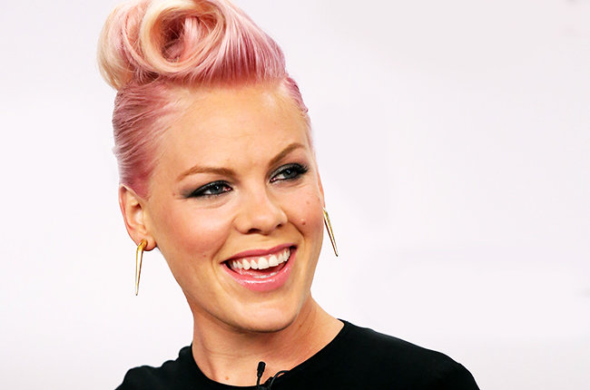 SANTA MONICA, CA - AUGUST 06: P!nk a.k.a Alecia Moore makes special Announcement for her newest project with Covergirl Cosmetics at Shutters On The Beach on August 6, 2012 in Santa Monica, California. (Photo by JB Lacroix/WireImage)