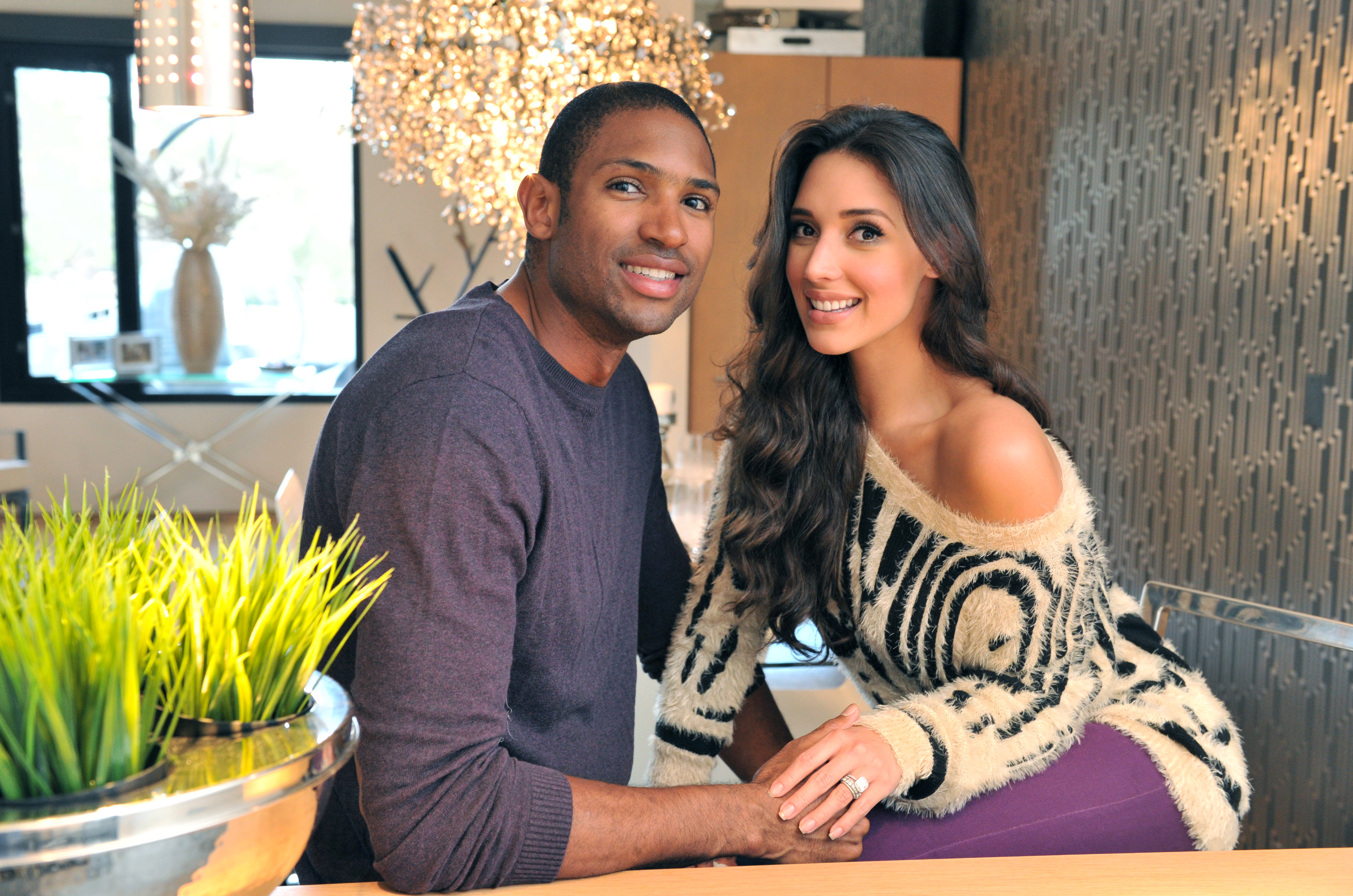 February 20, 2014 Atlanta - Portrait of Atlanta Hawks' Al Horford and his wife Amelia Vega at their home in Atlanta on Thursday, February 20, 2014. HYOSUB SHIN / HSHIN@AJC.COM